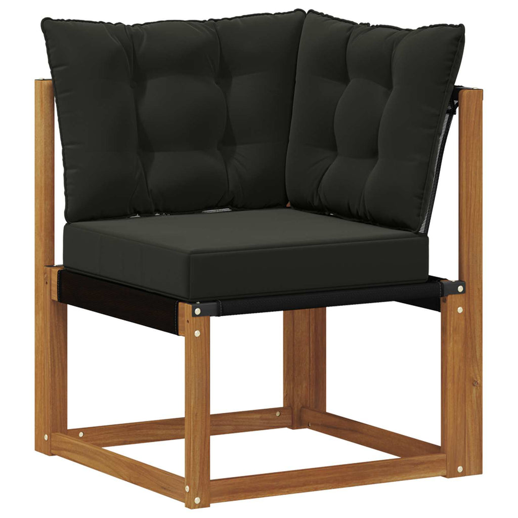 vidaXL Zestaw sof na zewnątrz z poduszką 7 pcs Naturalny i czarny
