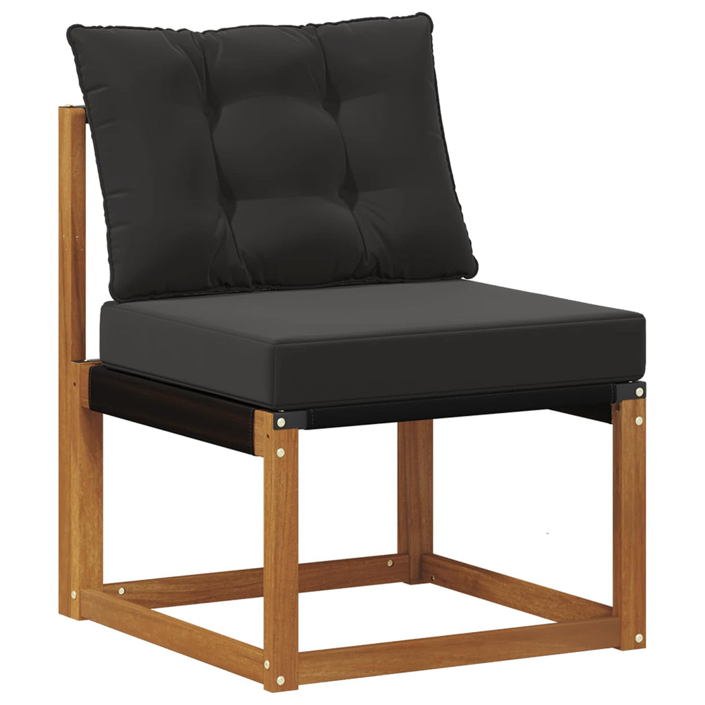 vidaXL Zestaw sof na zewnątrz z poduszką 8 pcs Naturalny i czarny