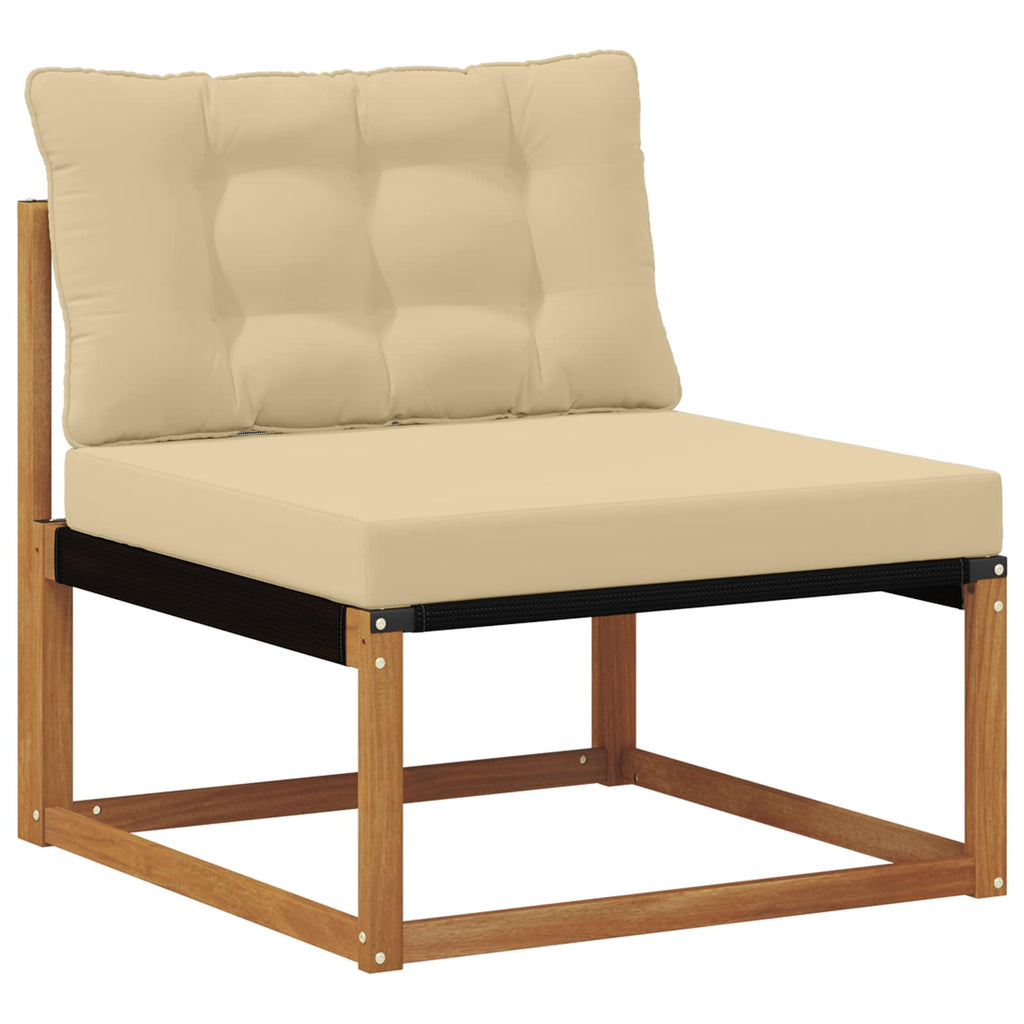vidaXL Zestaw sof na zewnątrz 3 szt. Naturalny i Beżowy