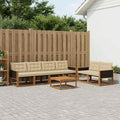 vidaXL Zestaw sof na zewnątrz z poduszką 7 pcs Naturalny i Beżowy