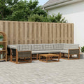 vidaXL Zestaw sof na zewnątrz z poduszką 8 pcs Naturalny i jasnoszary