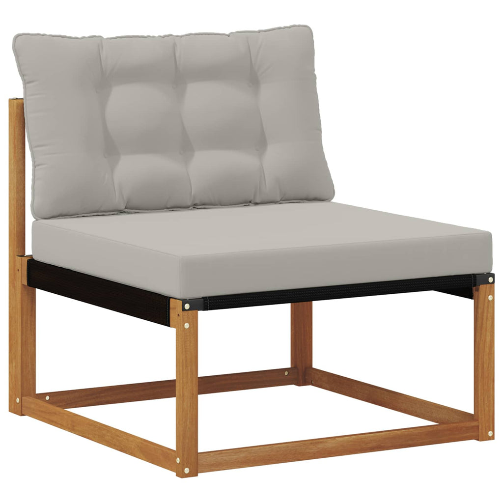 vidaXL Zestaw sof na zewnątrz 4 szt. Naturalny i jasnoszary