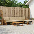 vidaXL Zestaw sof na zewnątrz z poduszką 6 pcs Naturalny i Beżowy