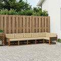 vidaXL Zestaw sof na zewnątrz z poduszką 6 pcs Naturalny i Beżowy