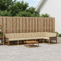 vidaXL Zestaw sof na zewnątrz z poduszką 7 pcs Naturalny i Beżowy