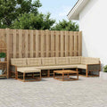 vidaXL Zestaw sof na zewnątrz z poduszką 8 pcs Naturalny i Beżowy