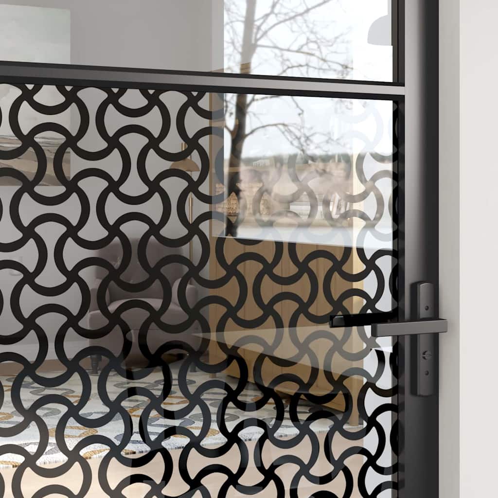 vidaXL Drzwi szklane Fretwork Czarny 93 x 3,5 x 201,5 cm Aluminium