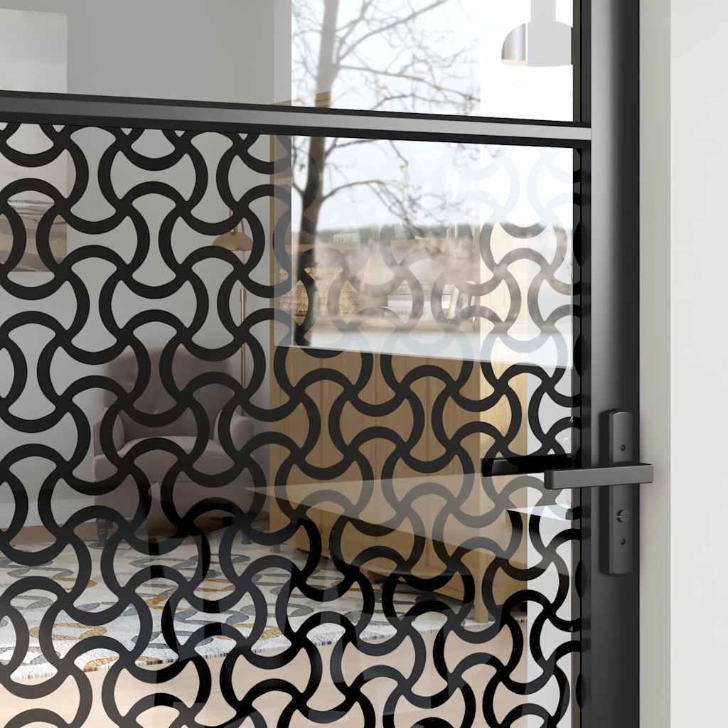 vidaXL Drzwi szklane Fretwork Czarny 102,5 x 3,5 x 201,5 cm Aluminium