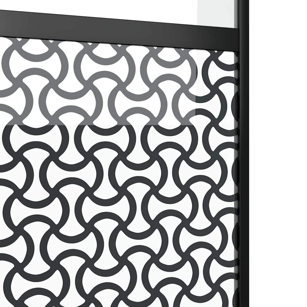 vidaXL Drzwi szklane Fretwork Czarny 102,5 x 2 x 205 cm Aluminium