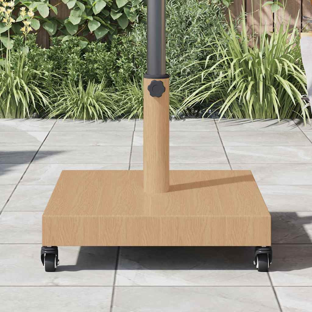 vidaXL Podstawa do parasola Jasne drewno 45 x 45 x 31,5 cm