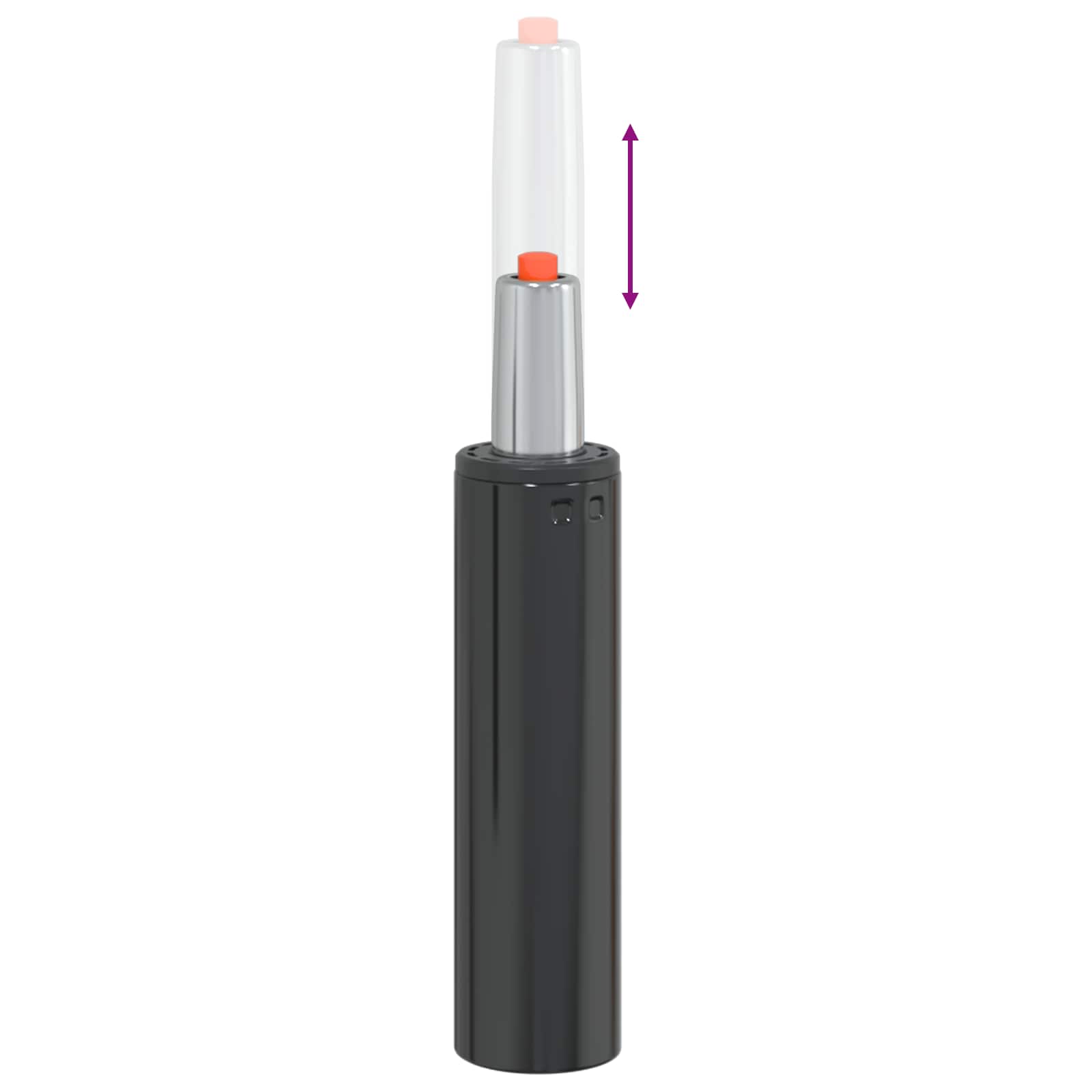 vidaXL Cylinder gazowy do krzesła biurowego Czarny 239-309 mm Żelazo