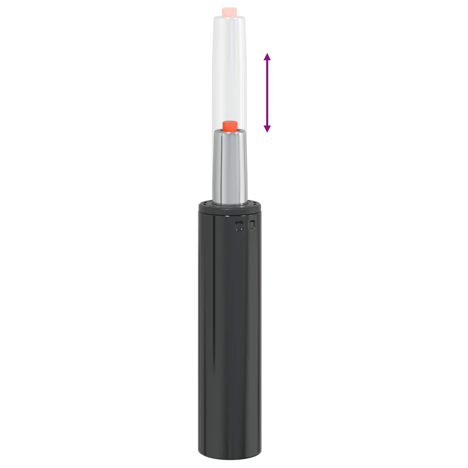 vidaXL Cylinder gazowy do krzesła biurowego Czarny 261-351 mm Żelazo