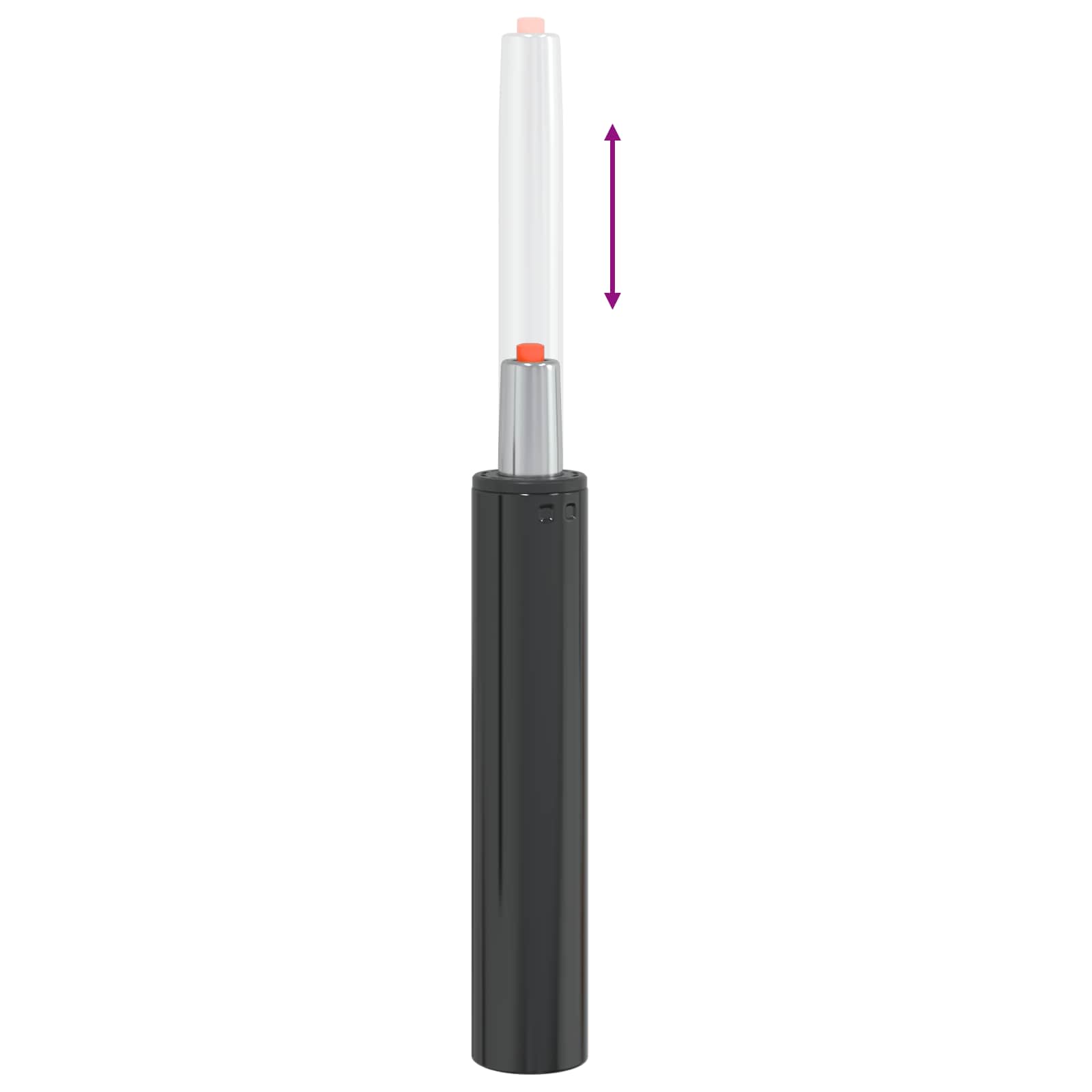 vidaXL Cylinder gazowy do krzesła biurowego Czarny 307-447 mm Żelazo