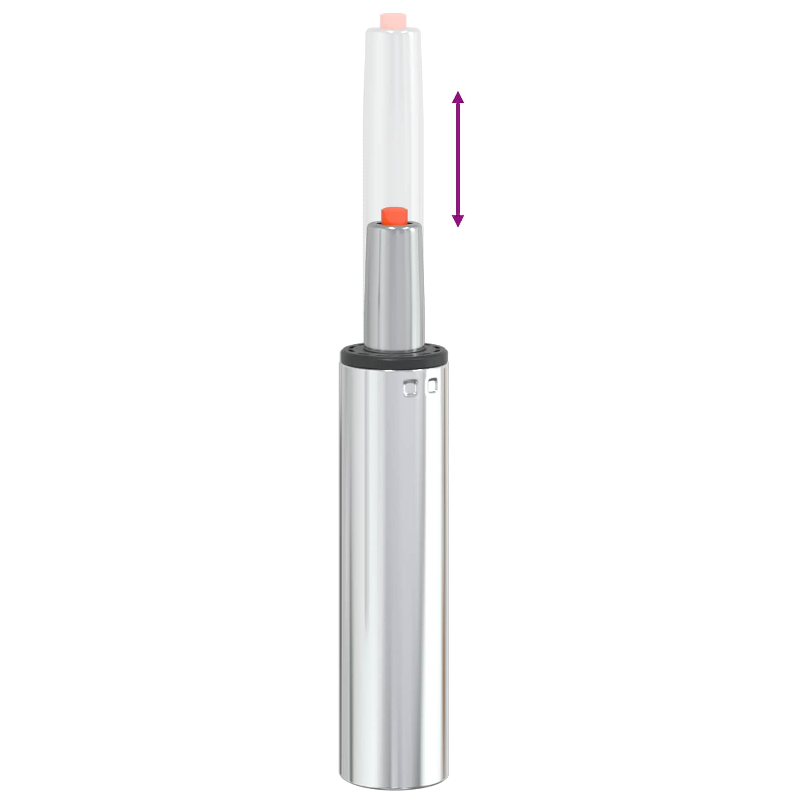 vidaXL Cylinder gazowy do krzesła biurowego chrom 261-351 mm Żelazo