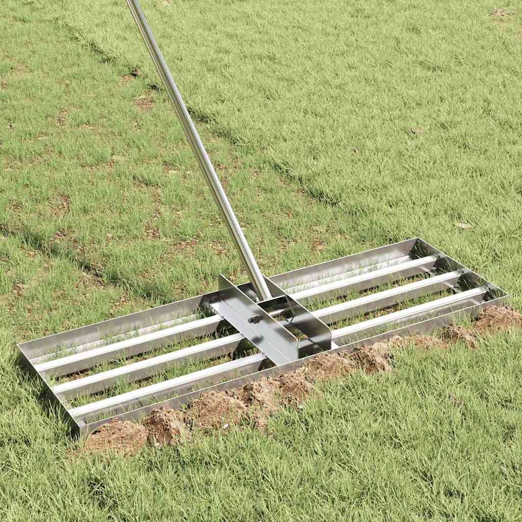 vidaXL Rake leveling do ogrodu Srebrny Stal nierdzewna