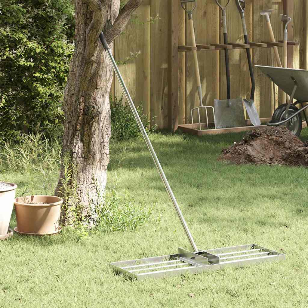 vidaXL Rake leveling do ogrodu Srebrny Stal nierdzewna