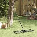 vidaXL Rake leveling do ogrodu Czarny Stal malowana proszkowo