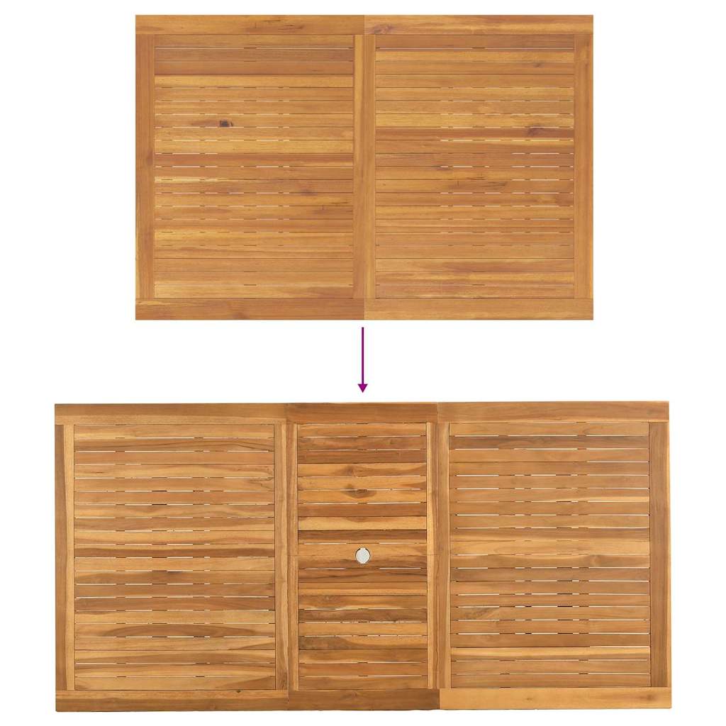 vidaXL Zestaw do jadalni w ogrodzie 7 pcs Brązowy Lite drewno teakowe