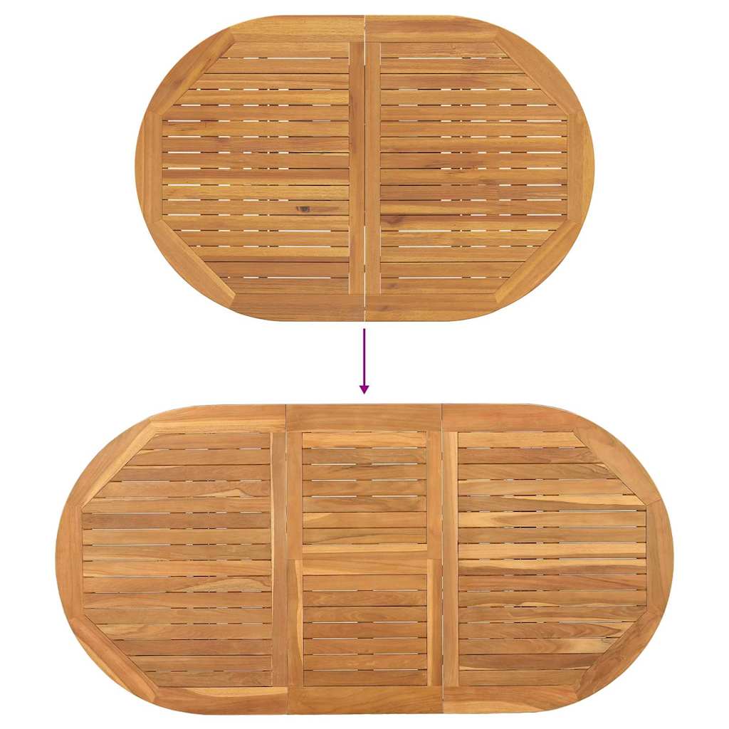 vidaXL Zestaw do jadalni w ogrodzie 7 pcs Brązowy Lite drewno teakowe