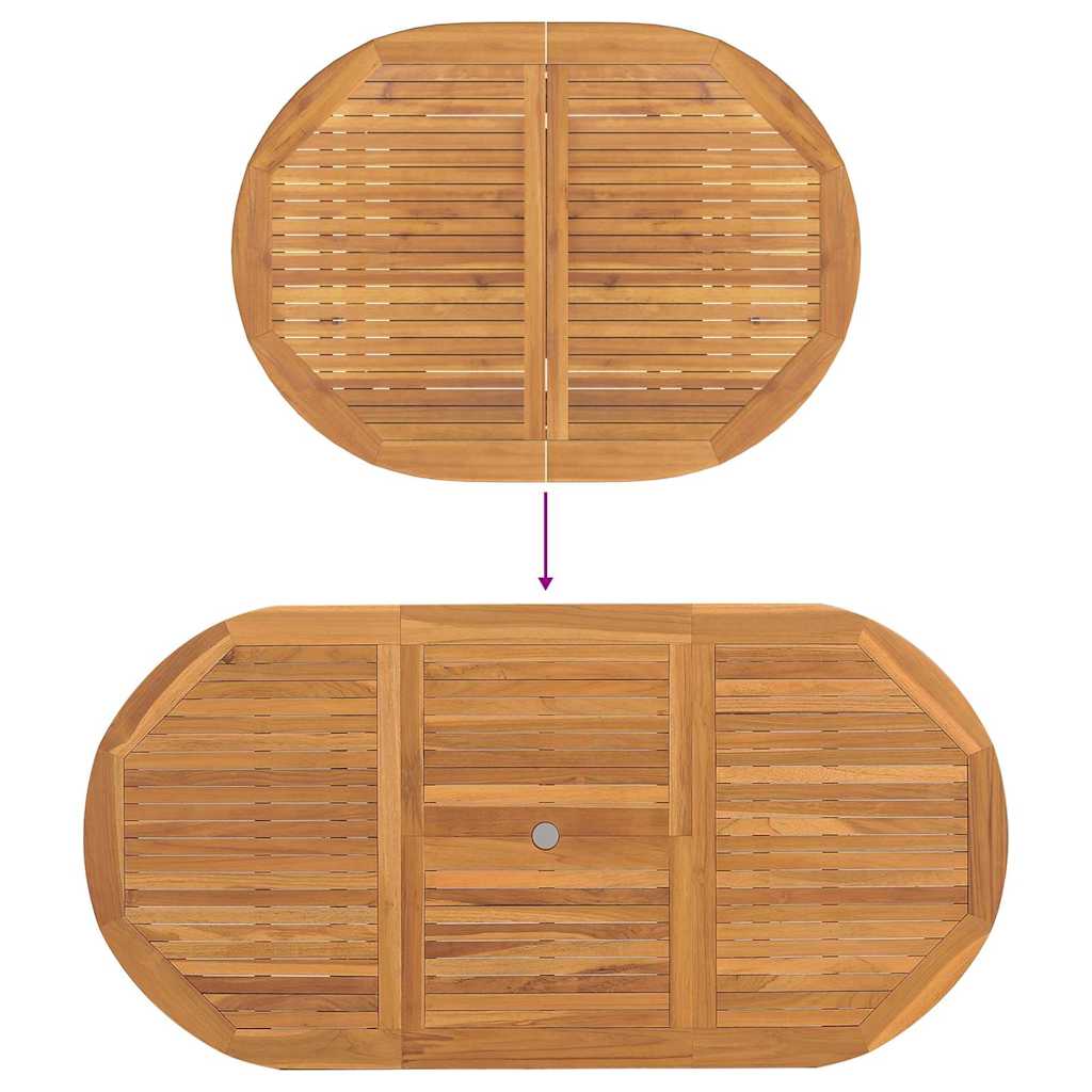 vidaXL Zestaw do jadalni w ogrodzie 7 pcs Brązowy Lite drewno teakowe