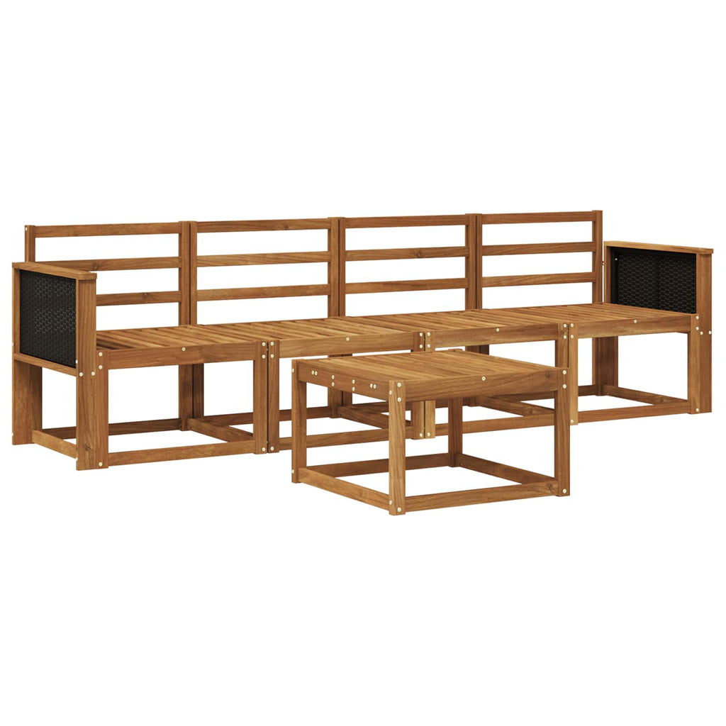 vidaXL Zestaw sof na zewnątrz 4 pcs naturalny Lite Drewno Akacji