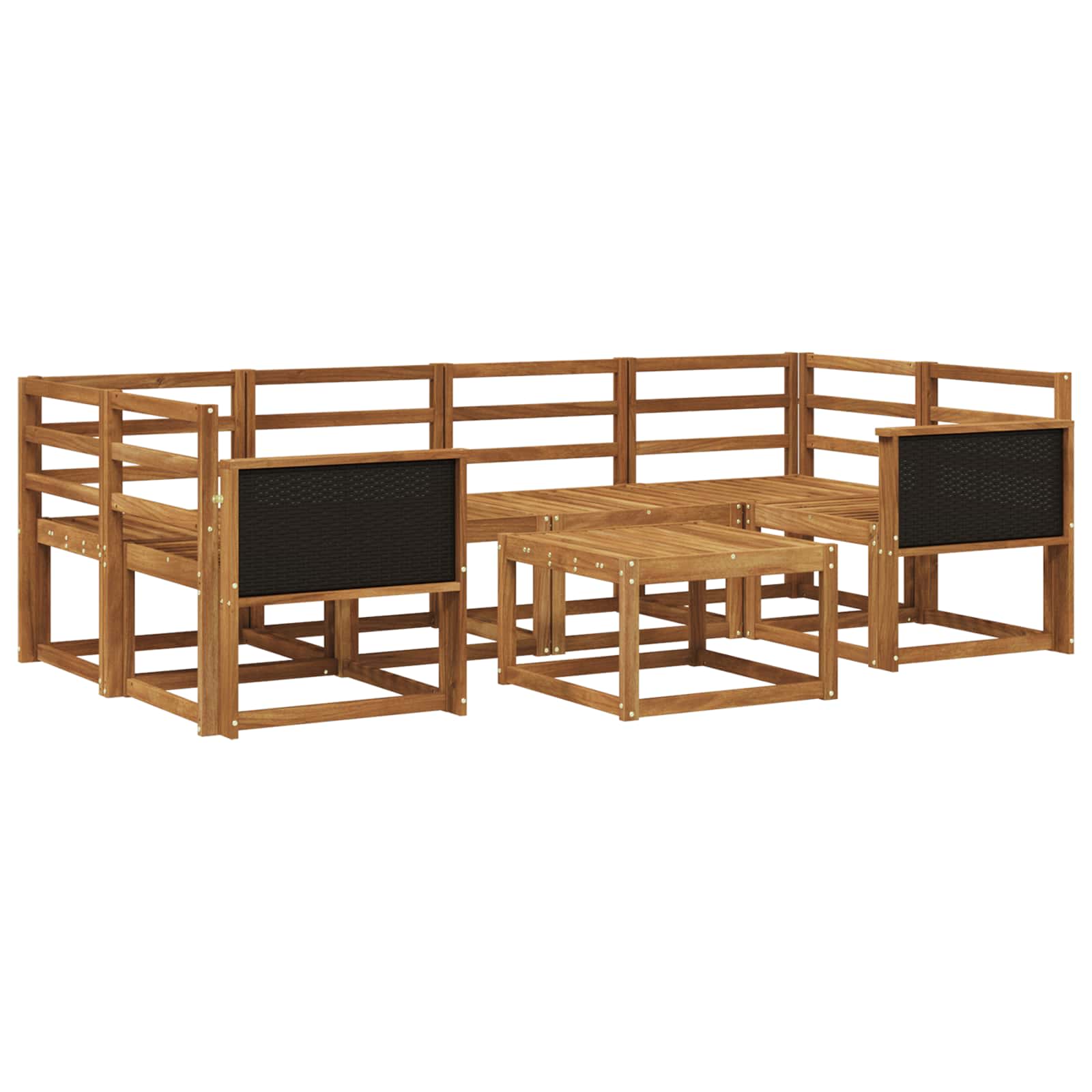 vidaXL Zestaw sof na zewnątrz 5 szt. naturalny Lite Drewno Akacji