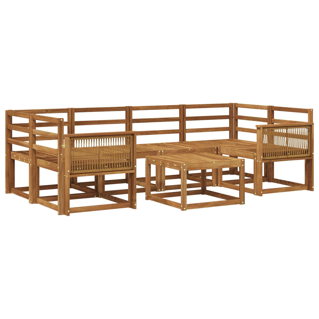 vidaXL Zestaw sof na zewnątrz 7 szt. naturalny Lite Drewno Akacji