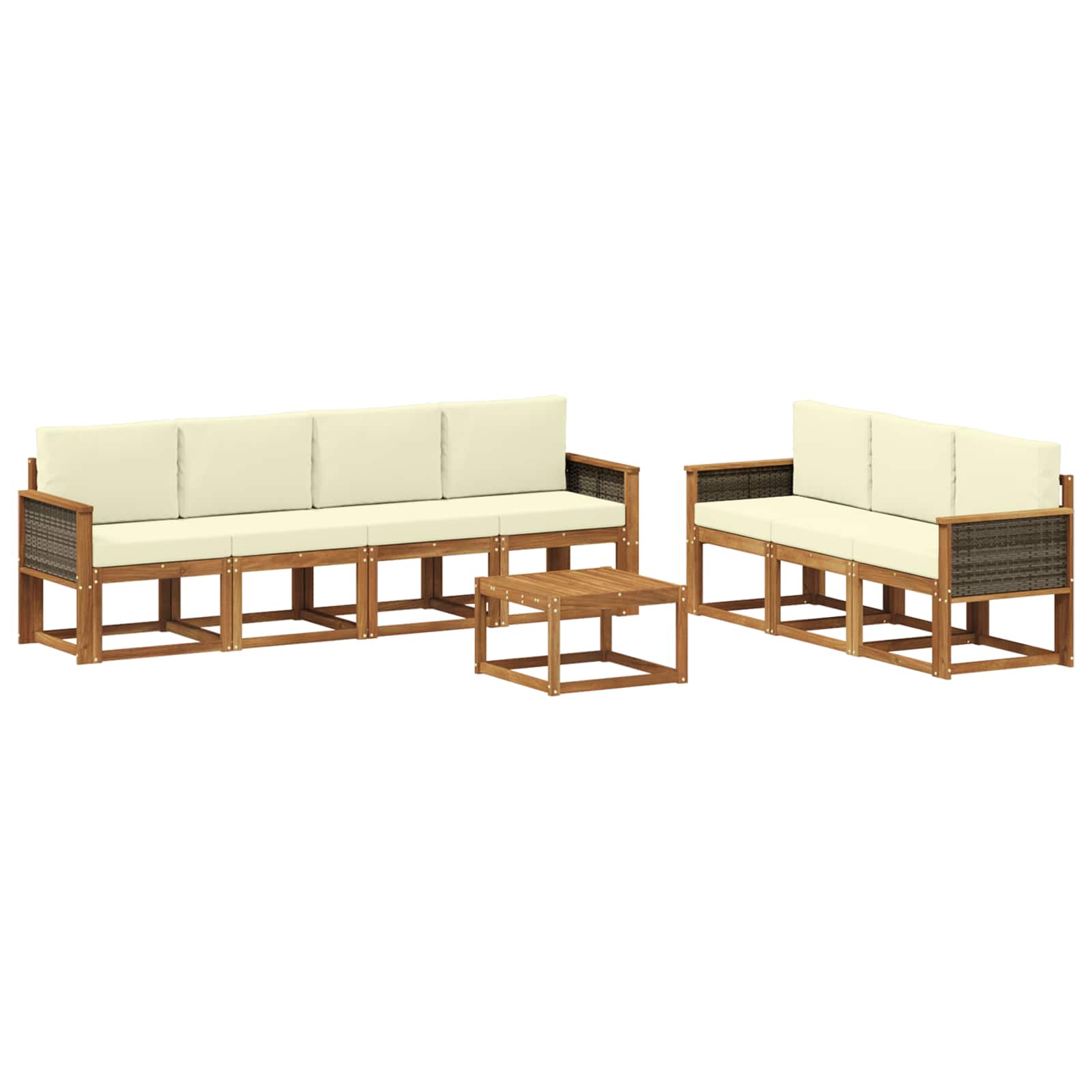 vidaXL Zestaw sof na zewnątrz z poduszką 7 pcs