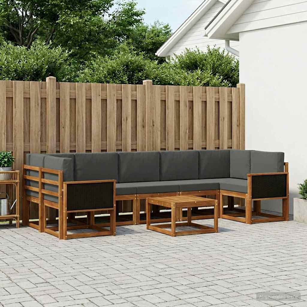 vidaXL Zestaw sof na zewnątrz z poduszką 6 pcs