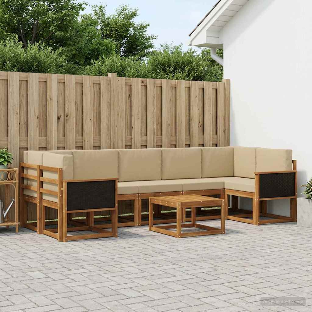 vidaXL Zestaw sof na zewnątrz z poduszką 6 pcs