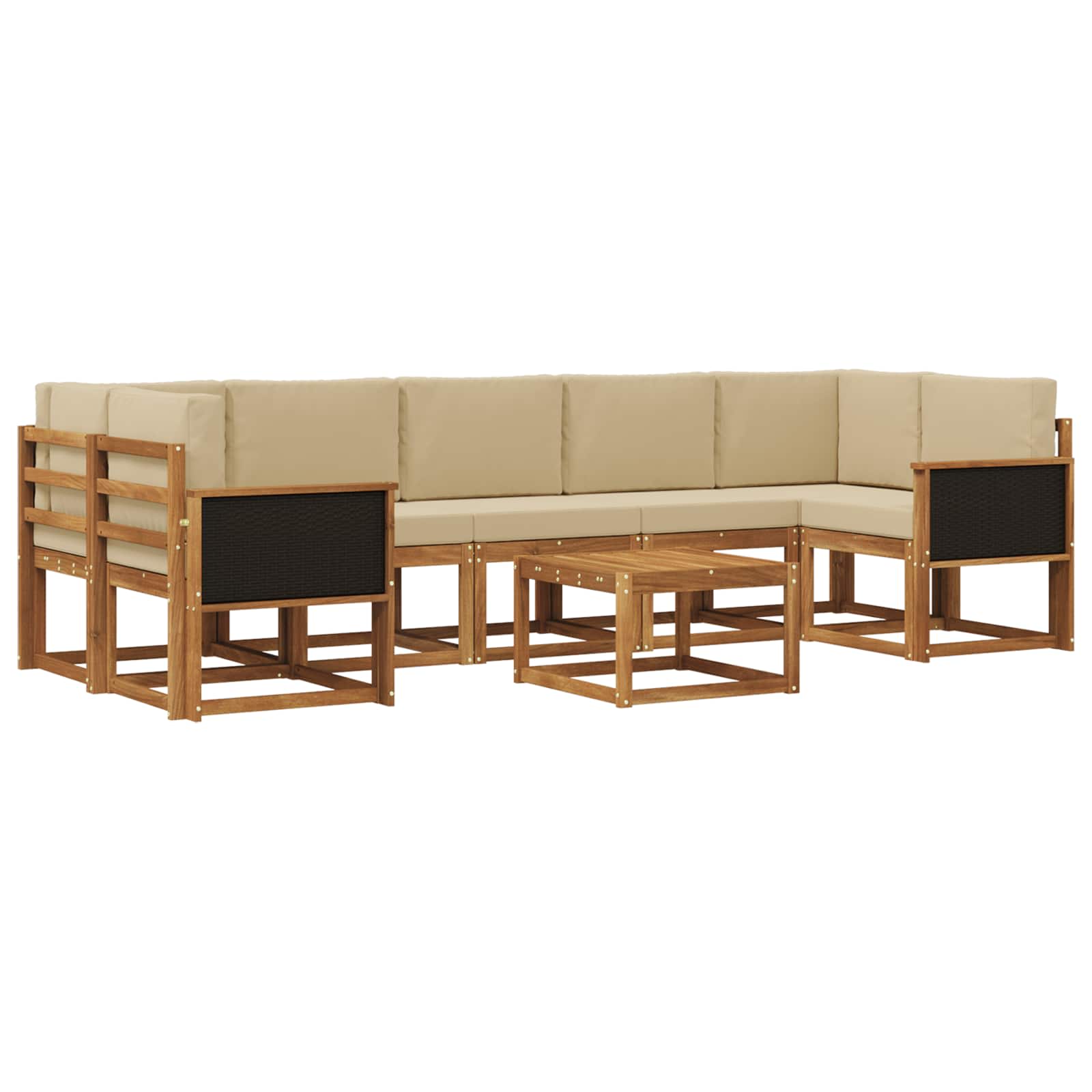vidaXL Zestaw sof na zewnątrz z poduszką 6 pcs
