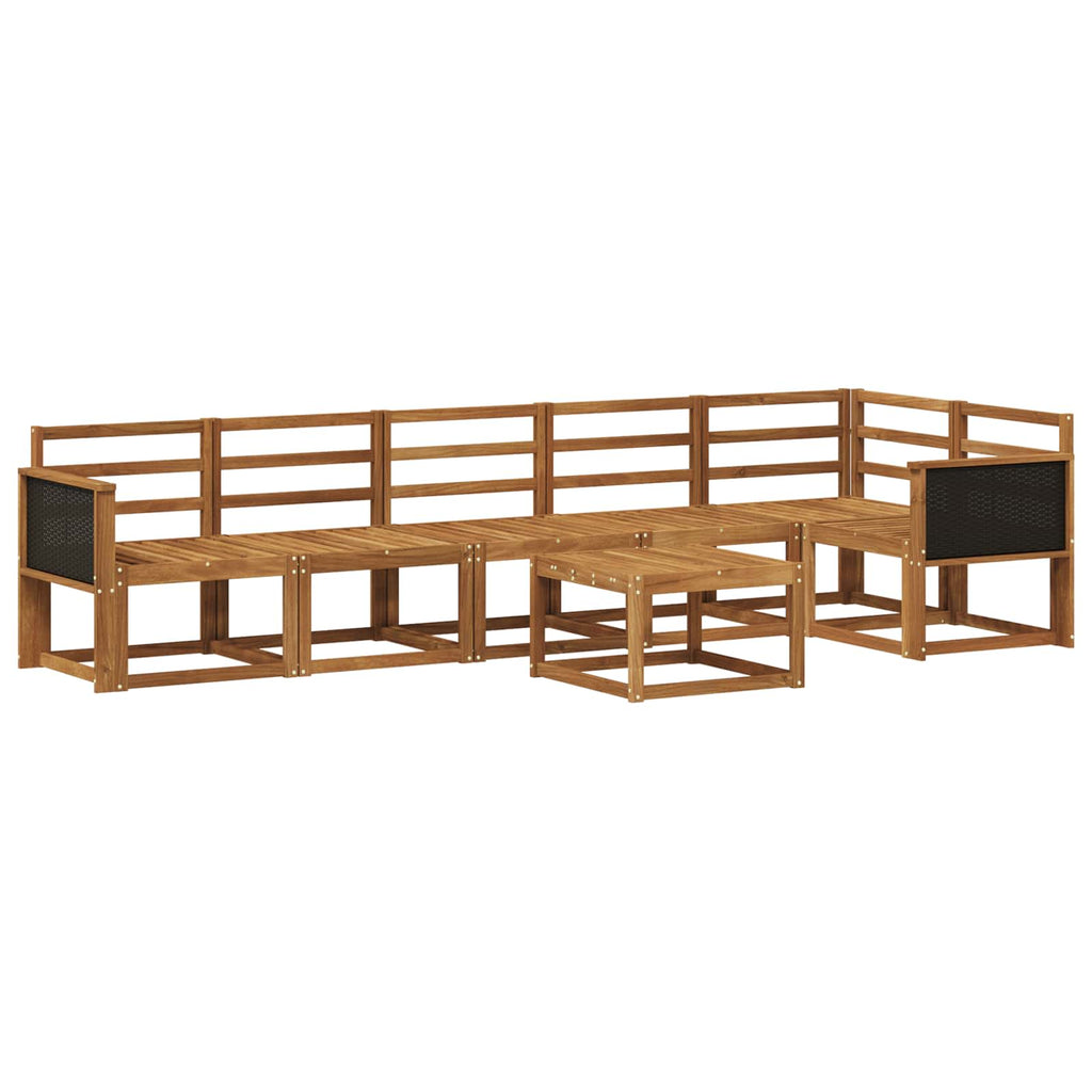 vidaXL Zestaw sof na zewnątrz 7 pcs naturalny Lite Drewno Akacji
