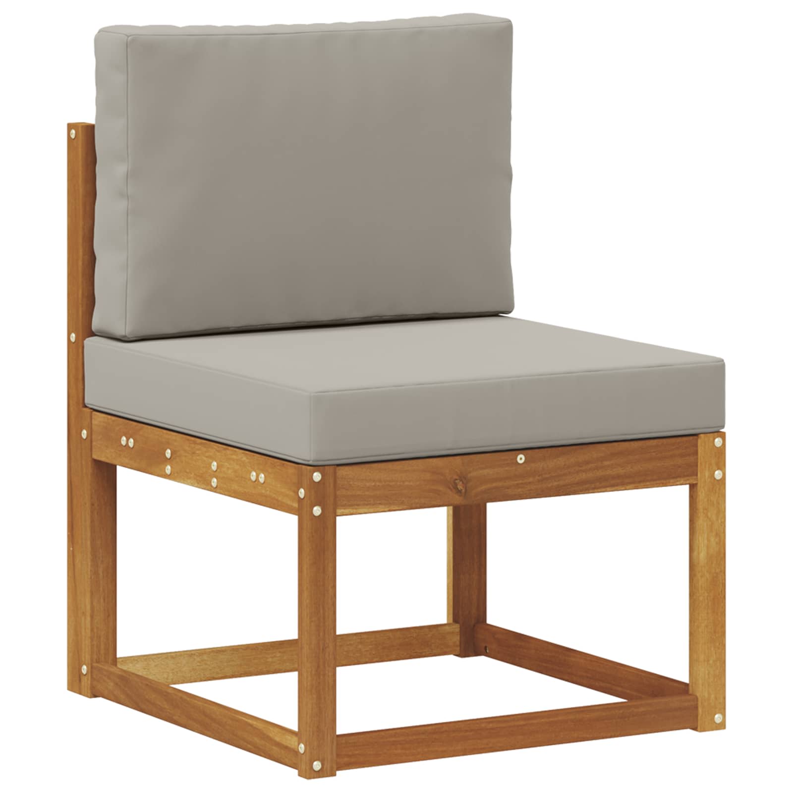 vidaXL Zestaw sof na zewnątrz 9 pcs Naturalny i jasnoszary Poliester