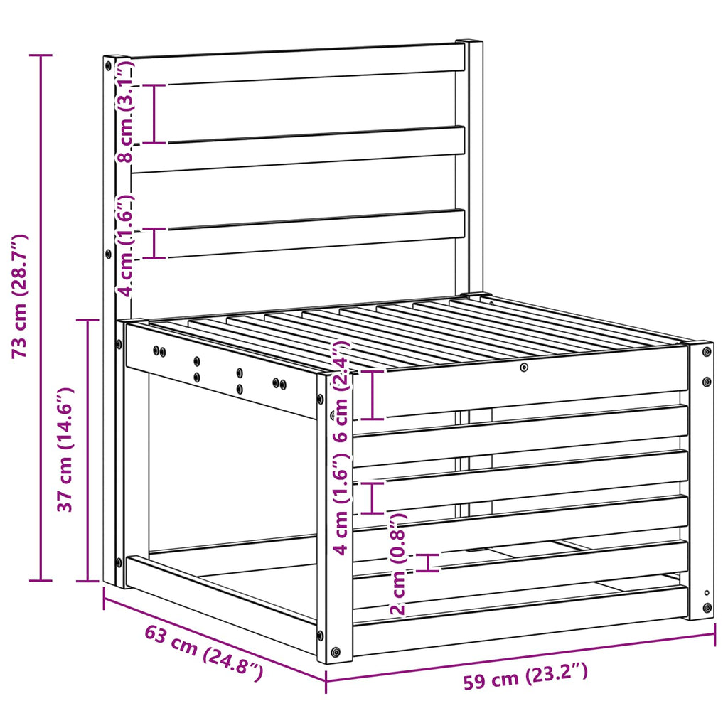 vidaXL Zestawy sof 3 pcs Lite Drewno Akacji