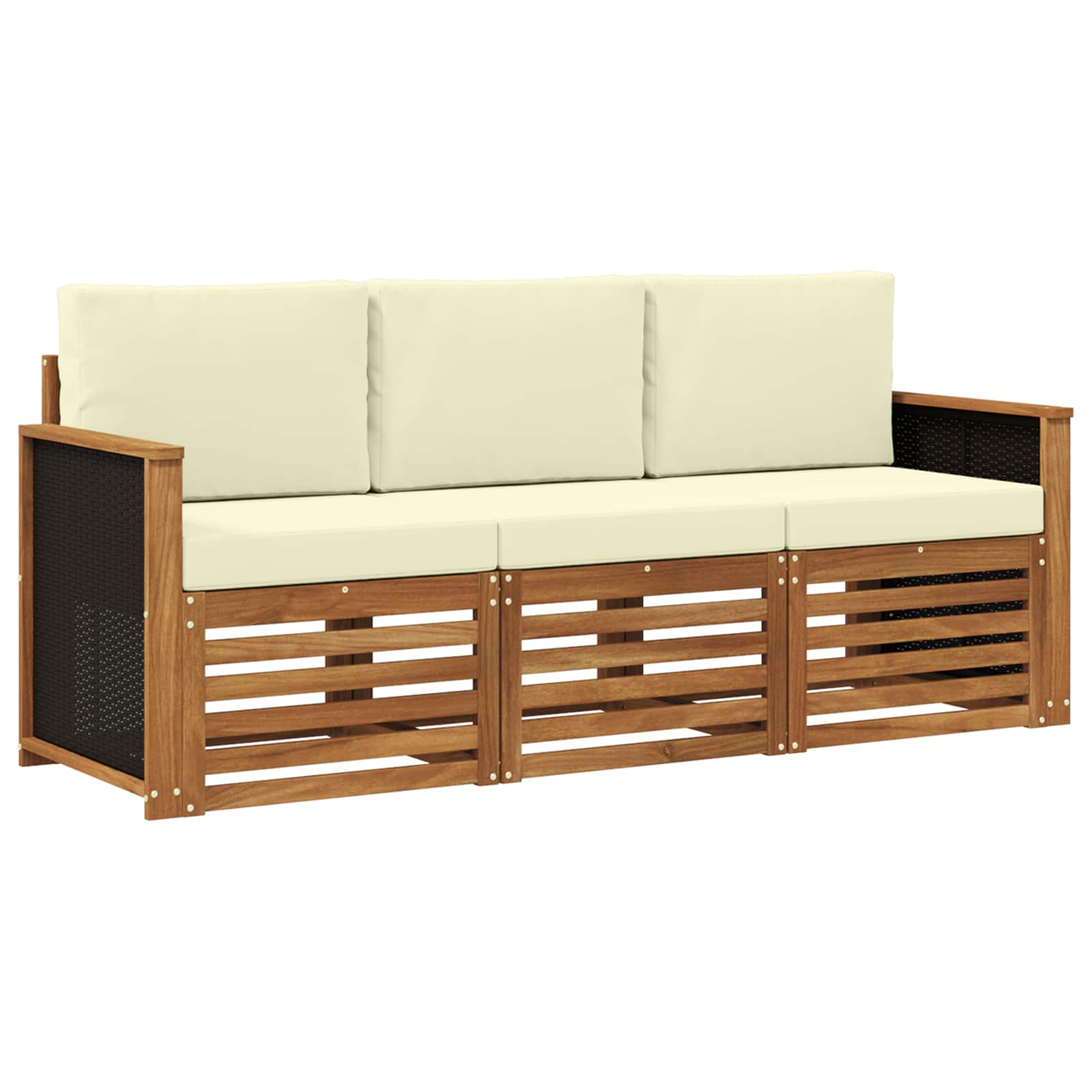 vidaXL Zestawy sof z poduszką 3 pcs Lite Drewno Akacji