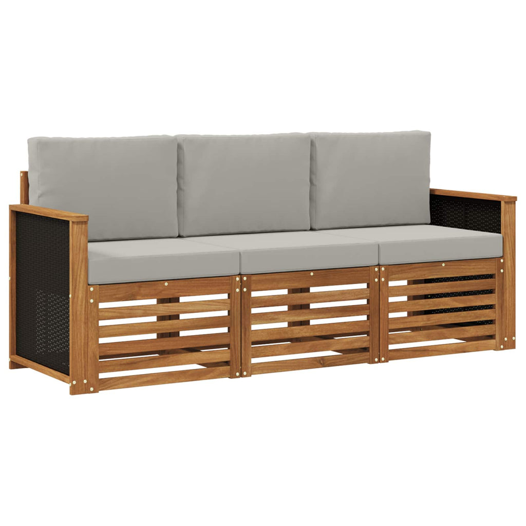vidaXL Zestawy sof z poduszką 3 pcs Lite Drewno Akacji