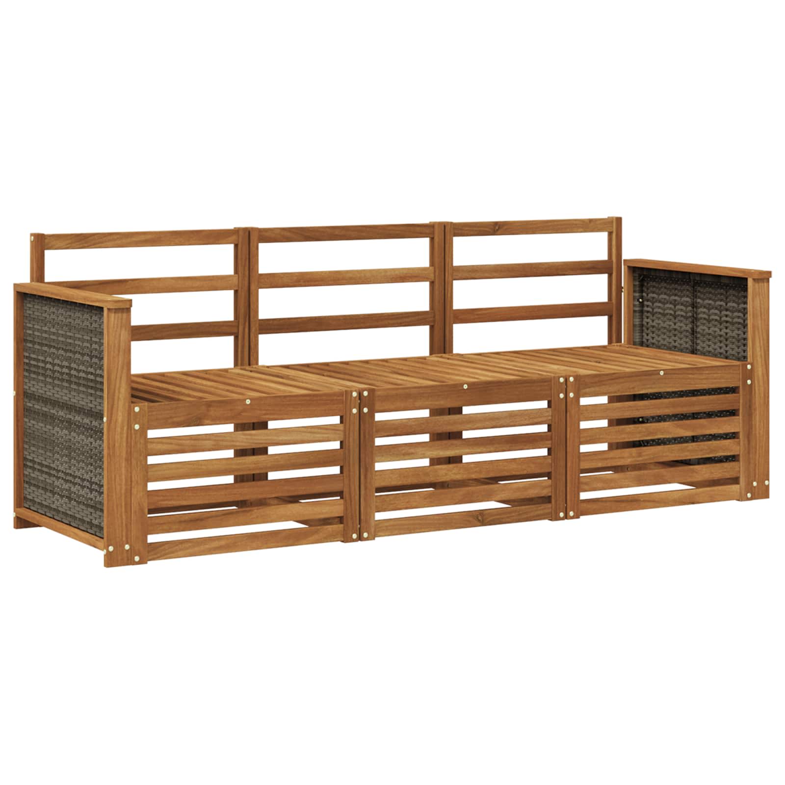 vidaXL Zestawy sof 3 pcs Lite Drewno Akacji