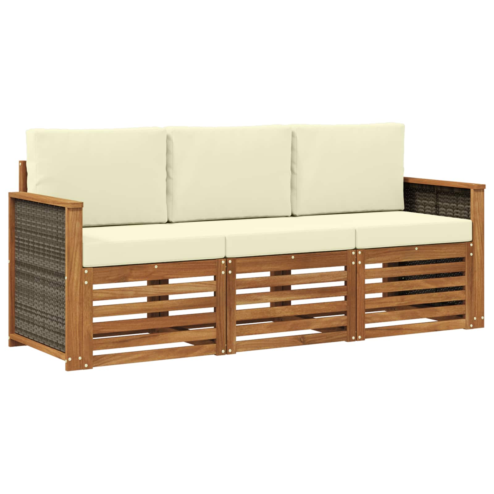 vidaXL Zestawy sof z poduszką 3 pcs Lite Drewno Akacji