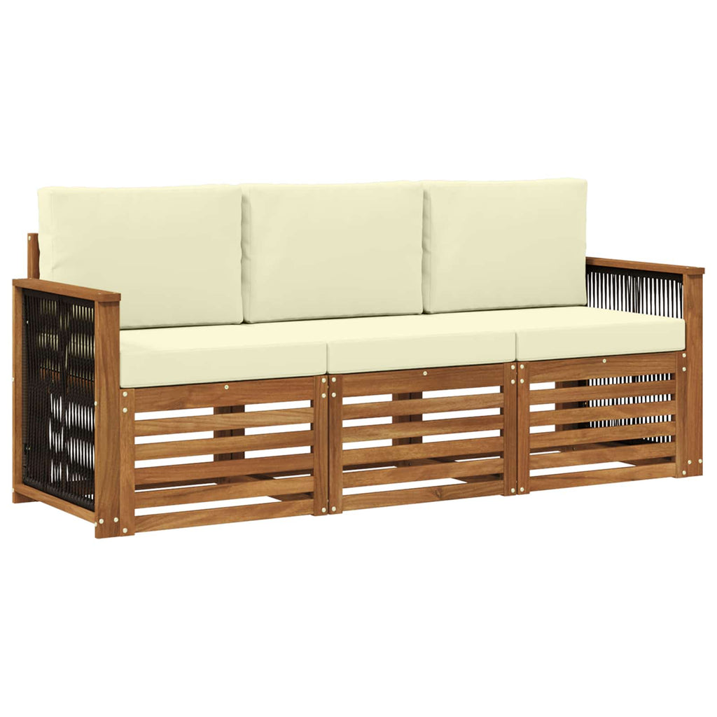 vidaXL Zestawy sof z poduszką 3 pcs Lite Drewno Akacji