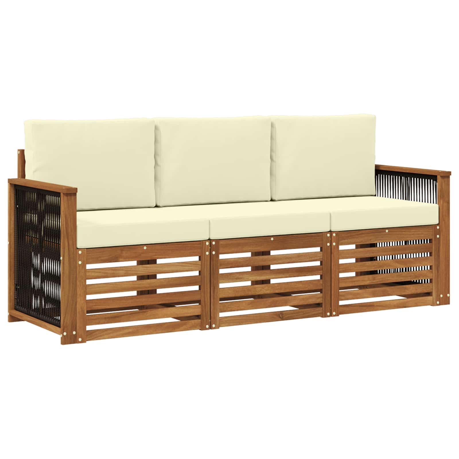 vidaXL Zestawy sof z poduszką 3 pcs Lite Drewno Akacji