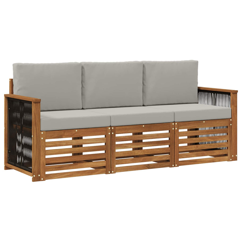 vidaXL Zestawy sof z poduszką 3 pcs Lite Drewno Akacji
