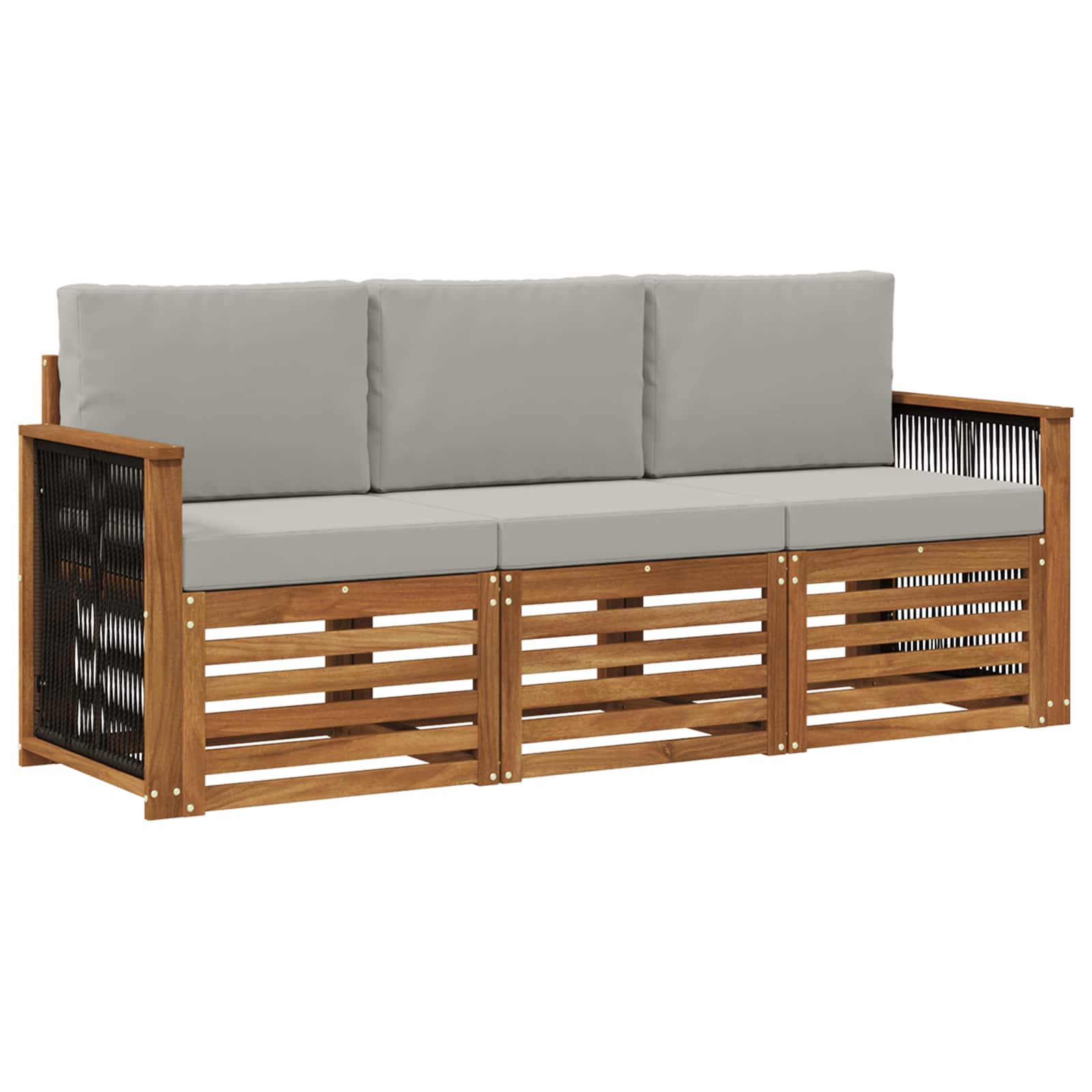 vidaXL Zestawy sof z poduszką 3 pcs Lite Drewno Akacji