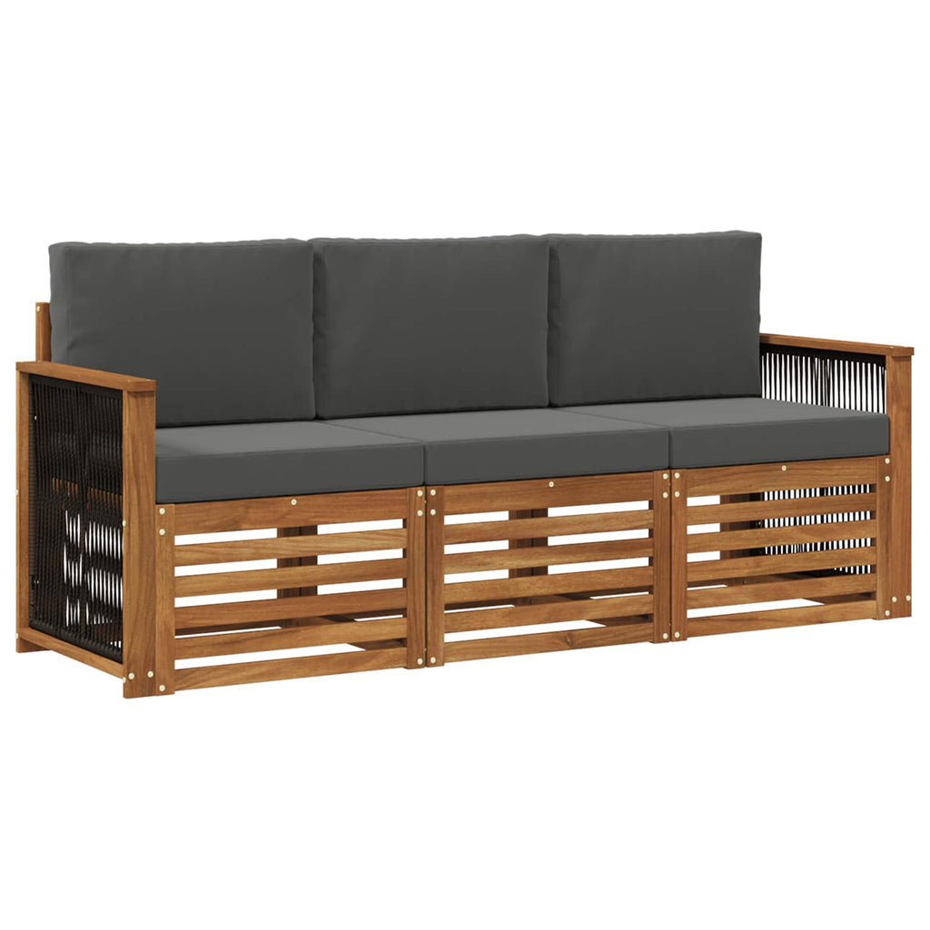 vidaXL Zestawy sof z poduszką 3 pcs Lite Drewno Akacji