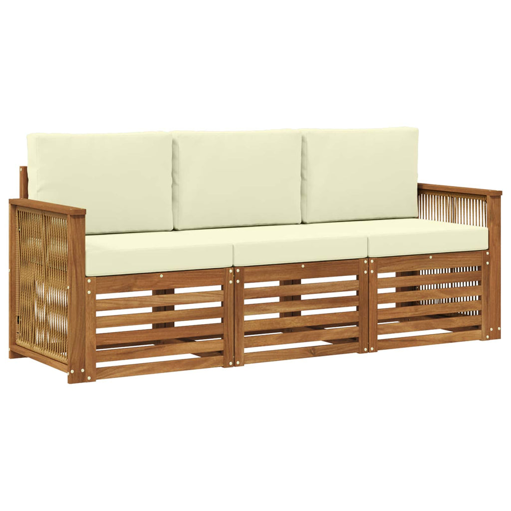 vidaXL Zestawy sof z poduszką 3 pcs Lite Drewno Akacji