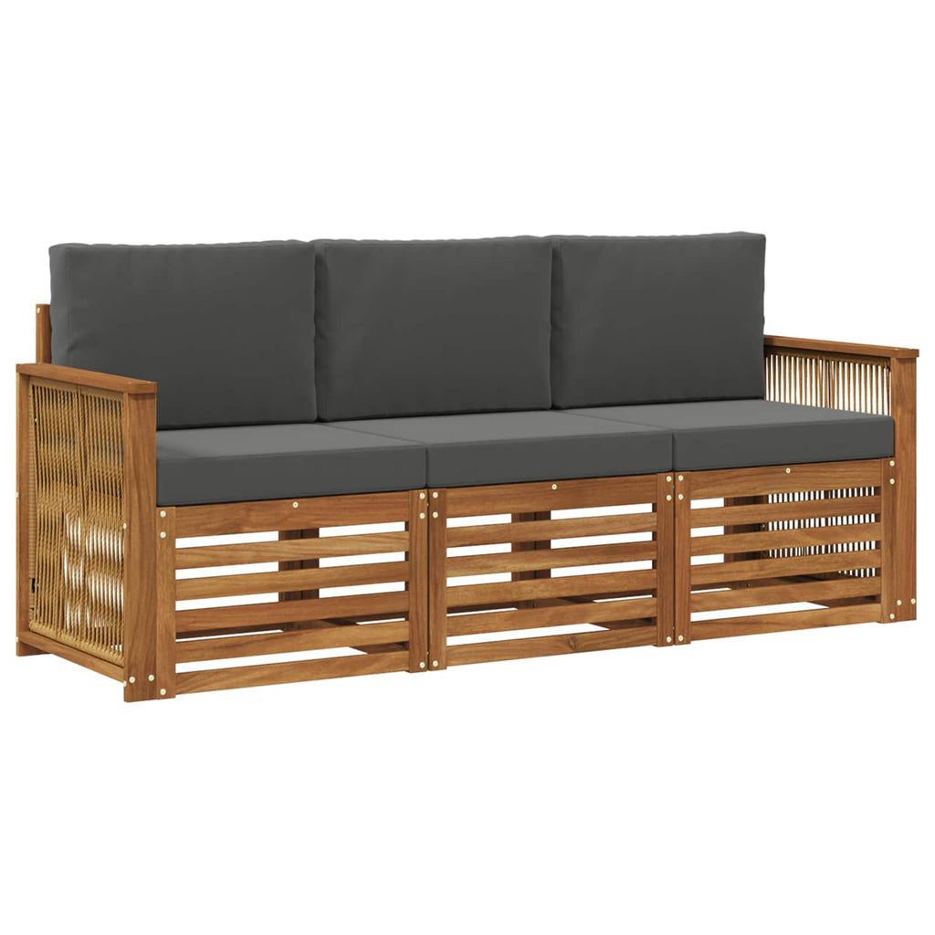 vidaXL Zestawy sof z poduszką 3 pcs Lite Drewno Akacji