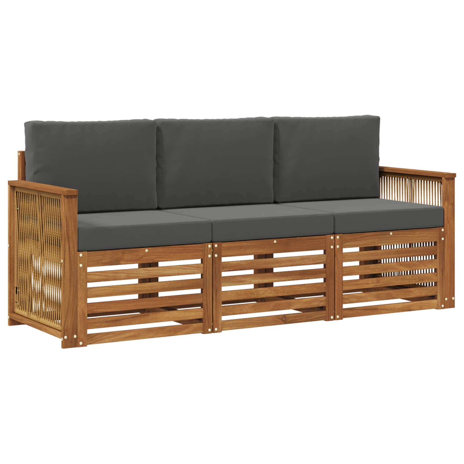 vidaXL Zestawy sof z poduszką 3 pcs Lite Drewno Akacji