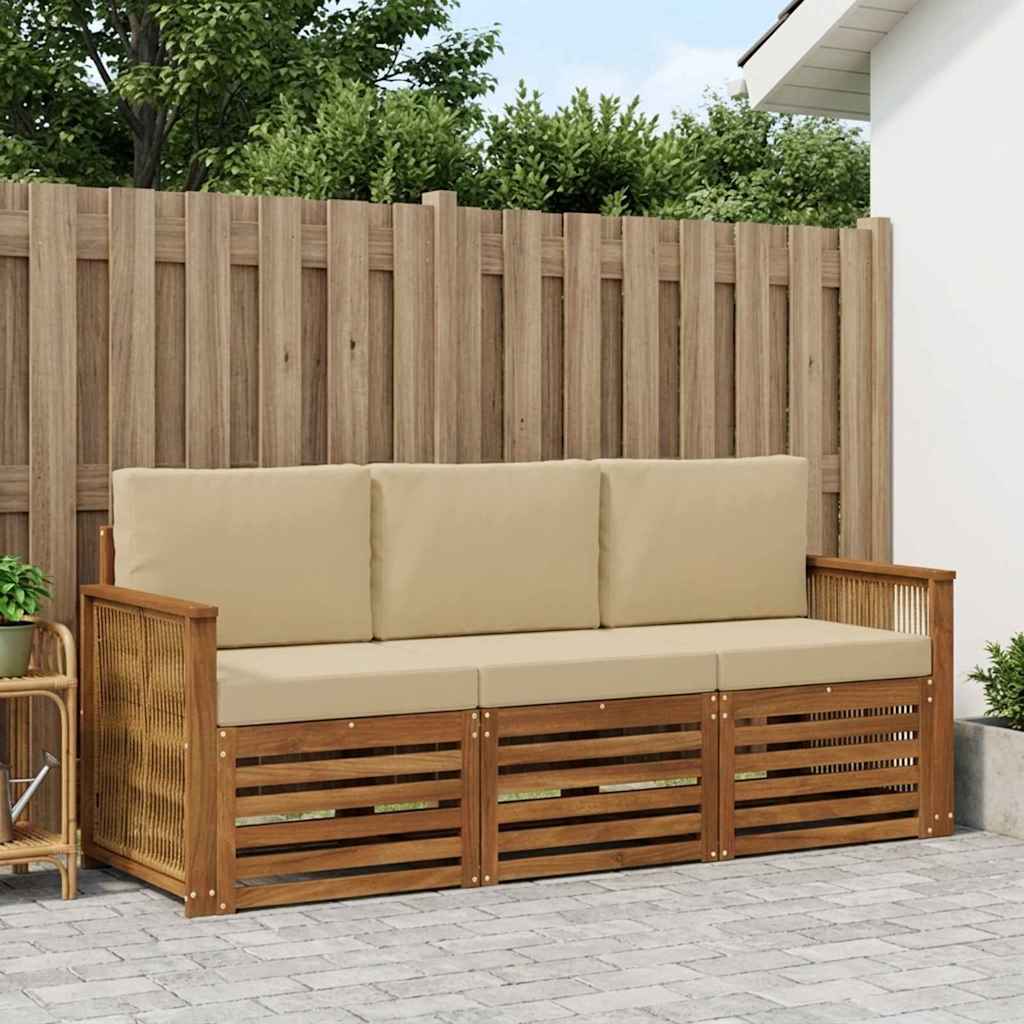vidaXL Zestawy sof z poduszką 3 pcs Lite Drewno Akacji