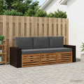 vidaXL Zestawy sof z poduszką 3 pcs Lite Drewno Akacji