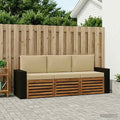 vidaXL Zestawy sof z poduszką 3 pcs Lite Drewno Akacji