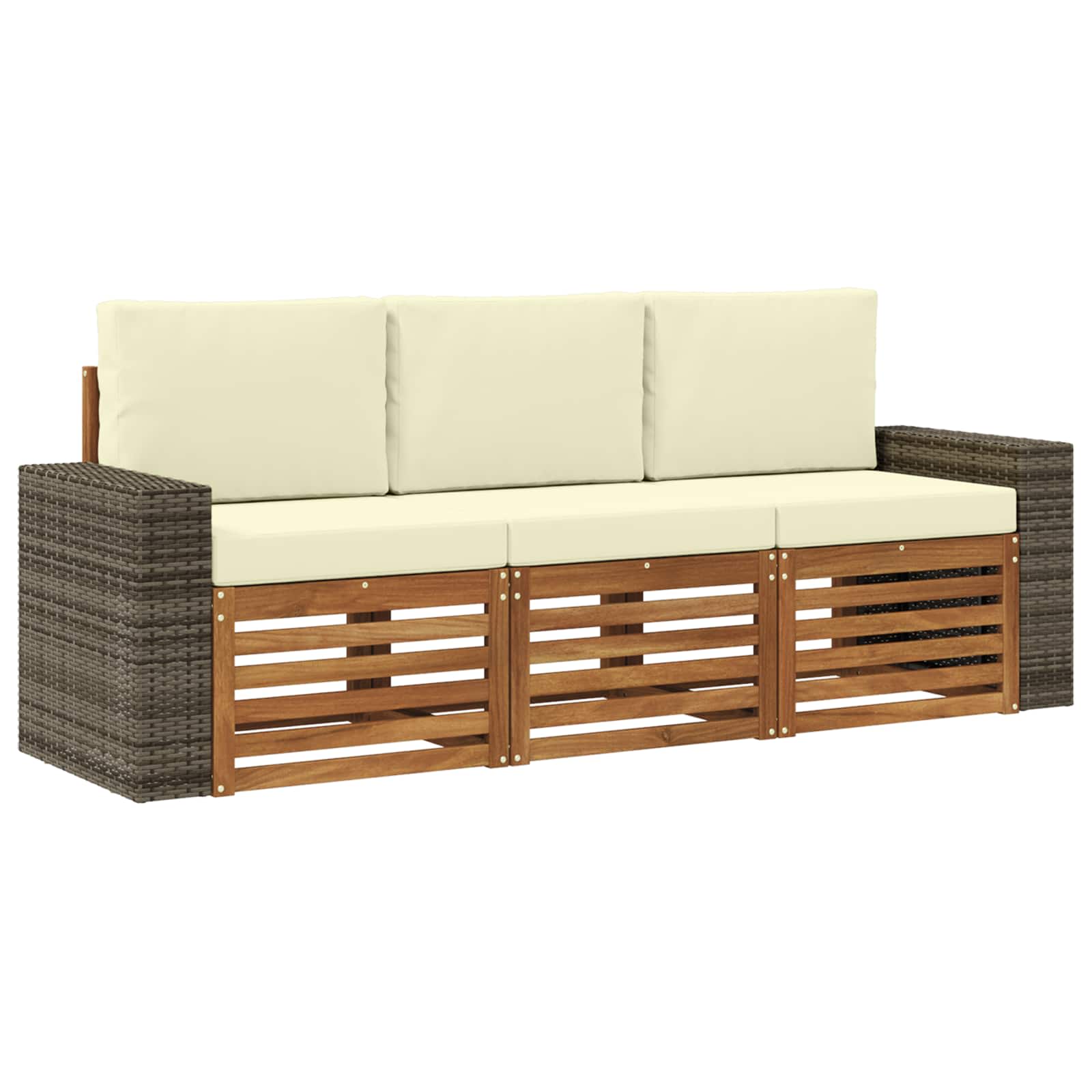 vidaXL Zestawy sof z poduszką 3 pcs Lite Drewno Akacji